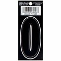 Hillman Die-Cut Number, Character: 0, 3 in H Character, Black/White Character, Black Background, Vinyl 839630